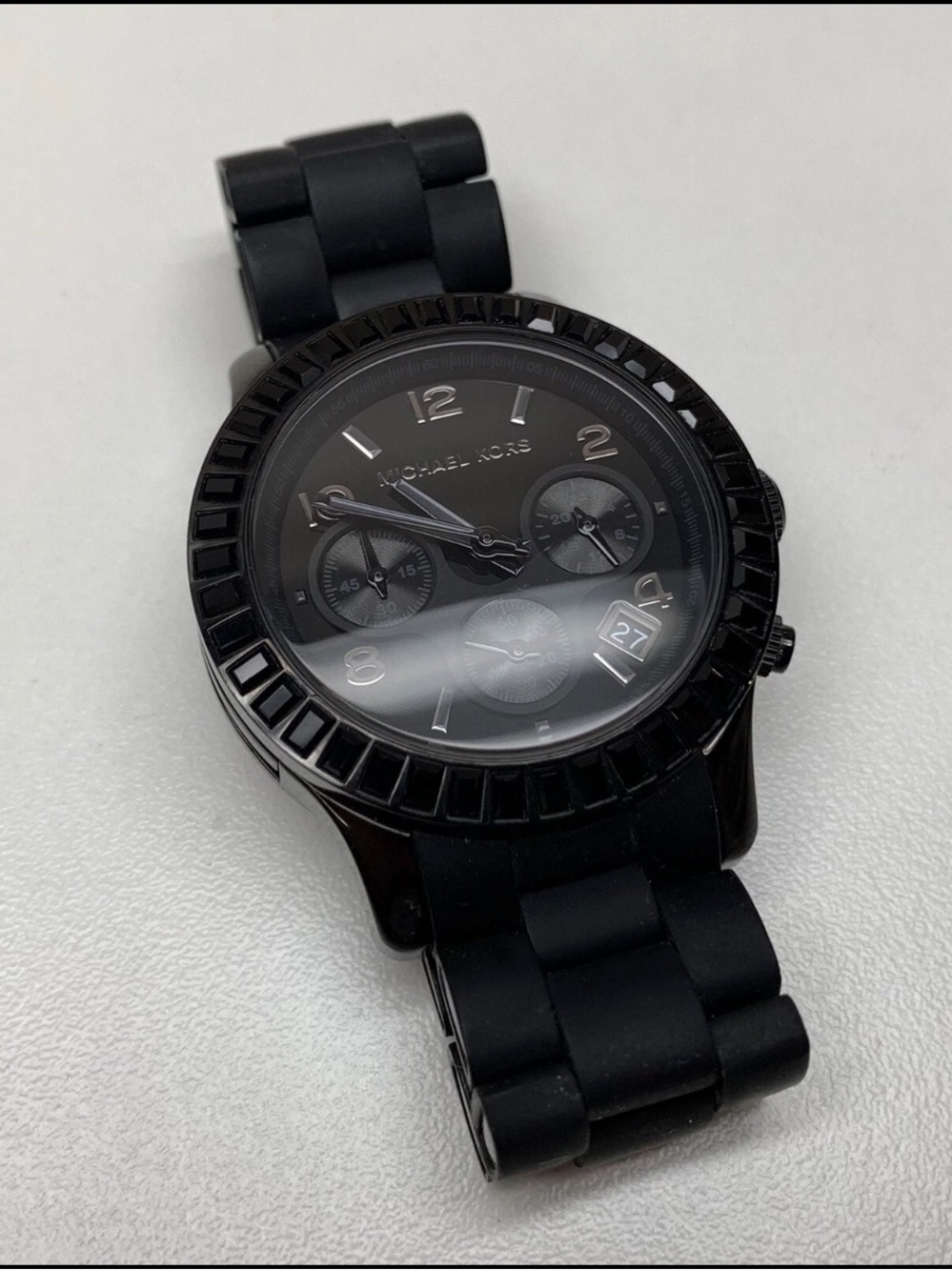 Michael Kors All-Black Chronograph Watch with Extra Links MK5512